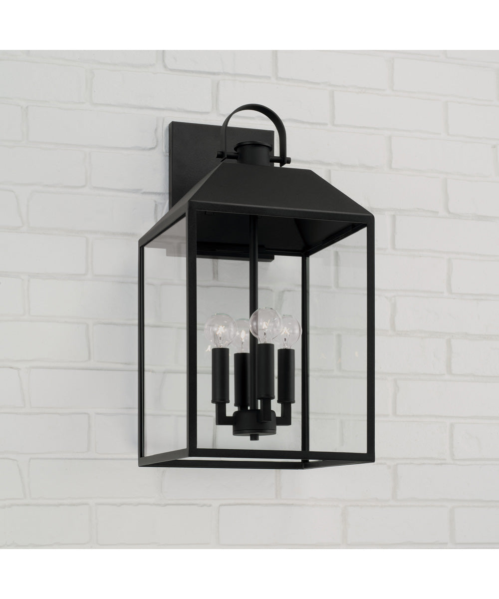 Nelson 4-Light Outdoor Wall-Lantern Black