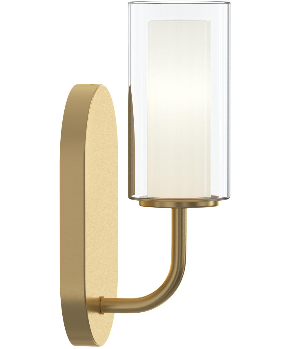 Mack 1-Light Wall Sconce with Layered Glass Shade Brushed Gold