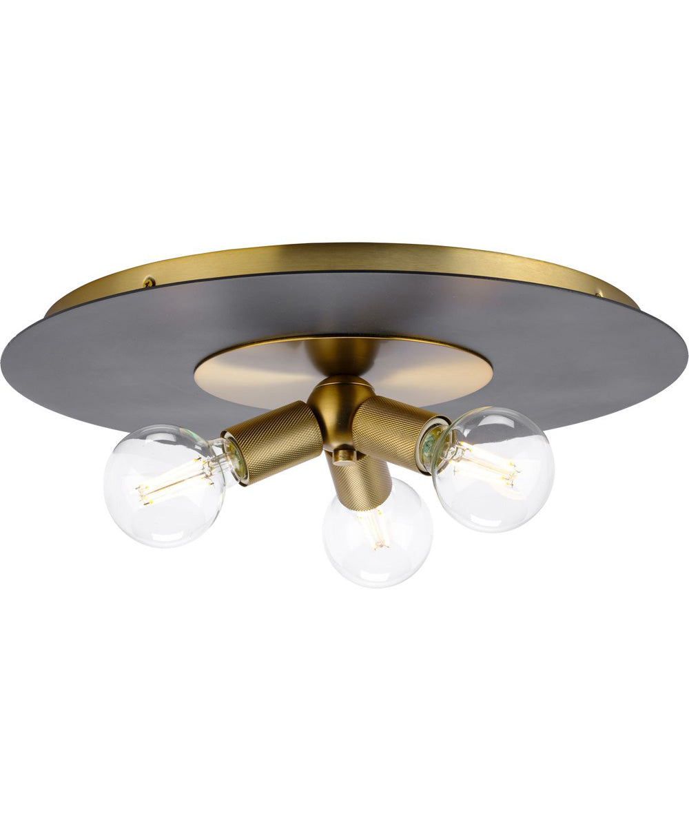 Trimble 3-Light 18" Flush Mount Brushed Bronze
