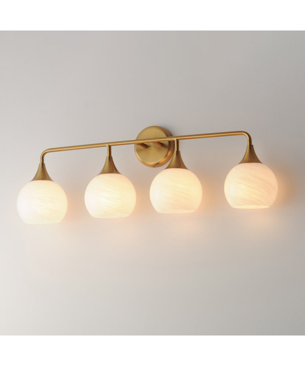 Neve 4-Light Bath Vanity Natural Aged Brass