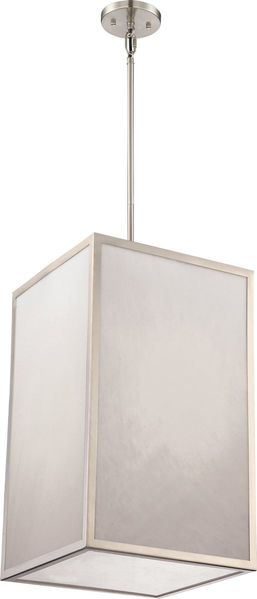 14"W Crate 1-Light LED Pendant Brushed Nickel