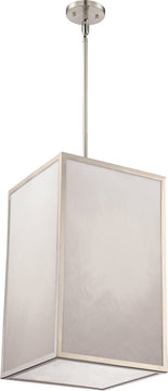 14"W Crate 1-Light LED Pendant Brushed Nickel