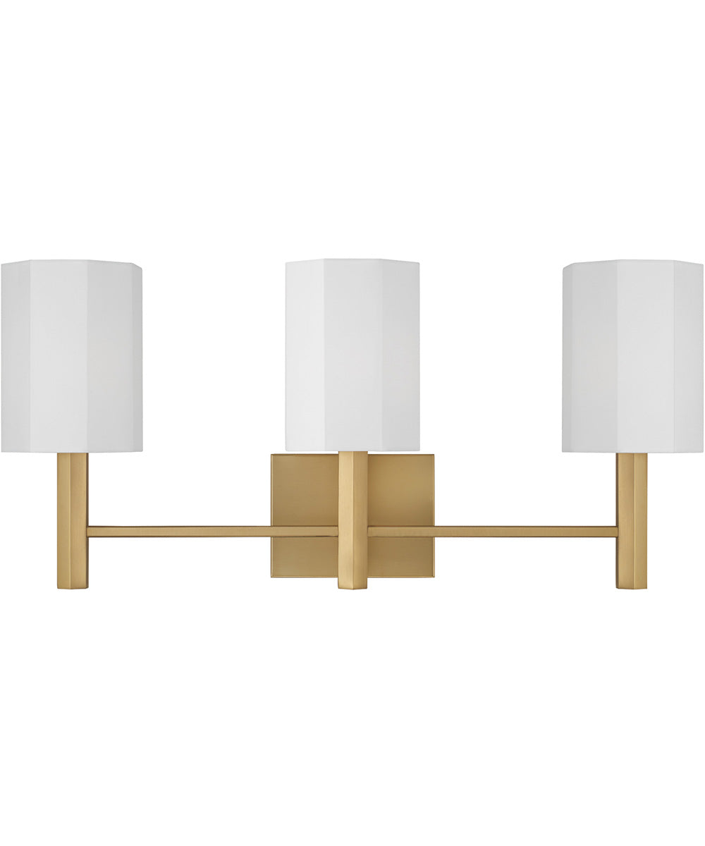 Adrian 3-Light Vanity Aged Brass