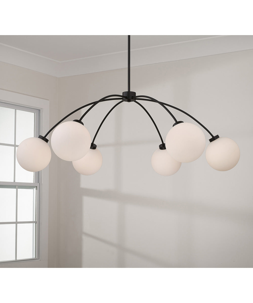 Amos 6-Light Chandelier Black Iron