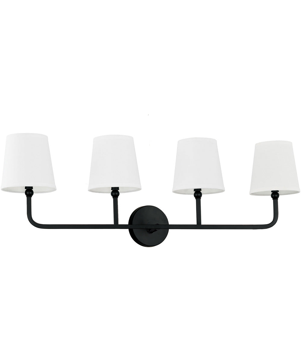 Dawson 4-Light Vanity Matte Black