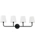Dawson 4-Light Vanity Matte Black