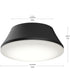 Avra Large 3-Light Flush Mount with Etched White Glass Shade Matte Black