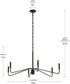 Pilar 6-Light Chandelier Matte Black