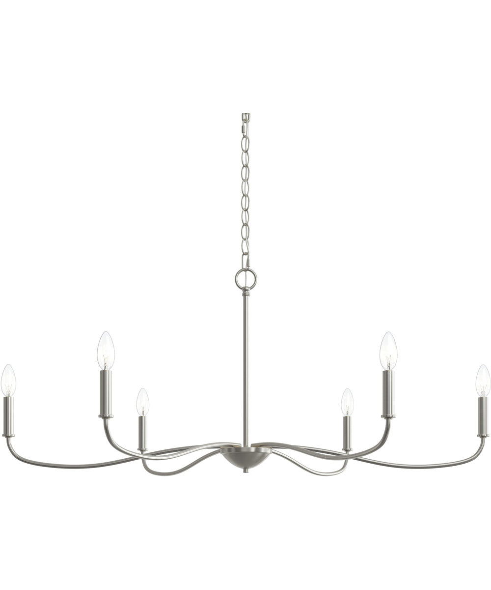 Ilia 6-Light Extra Large Chandelier Brushed Nickel