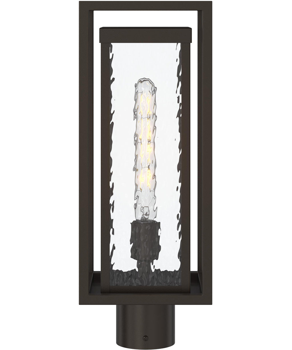 Shaw 19 Inch 1 Light Outdoor Post Light with Clear Glass Antique Bronze