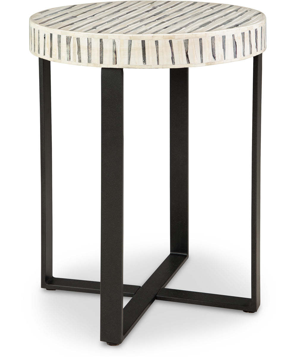 Crewridge Accent Table Black/Cream