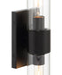 Anton 2 Light Wall Sconce  Matte Black