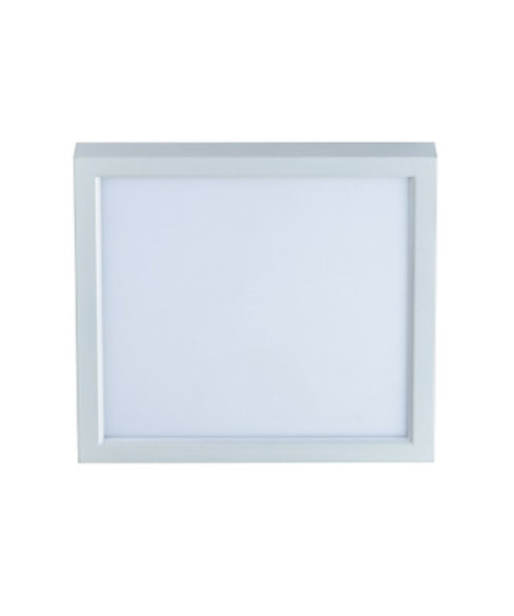 13"W 1-Light Square LED Flush Mount Light Fixture White Acrylic Finish