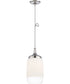 8"W Horizon 1-Light Pendant Polished Nickel