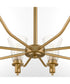Lawton 8-light Chandelier Brushed Brass