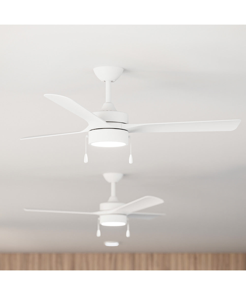 Axion I 52 in. 3-Blade Modern LED Ceiling Fan Matte White