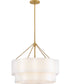 Gwen 5-Light Medium Drum Chandelier in Lacquered Brass