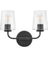 Kline 3-Light Small Two Light Vanity in Black