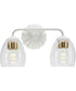 Quillan 2-Light Transitional Bath & Vanity Light White Plaster