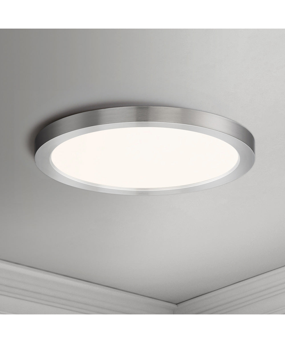 Chip 9 inch 18W RD LED Flush Mount 3000K Satin Nickel
