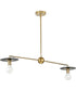 Trimble 2-Light Linear Chandelier Brushed Bronze