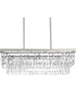 Glimmer 4-Light Luxe Linear Chandelier Light Silver Ridge
