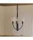 Jheni 3-Light Chandelier with Clear Glass Shades Matte Black