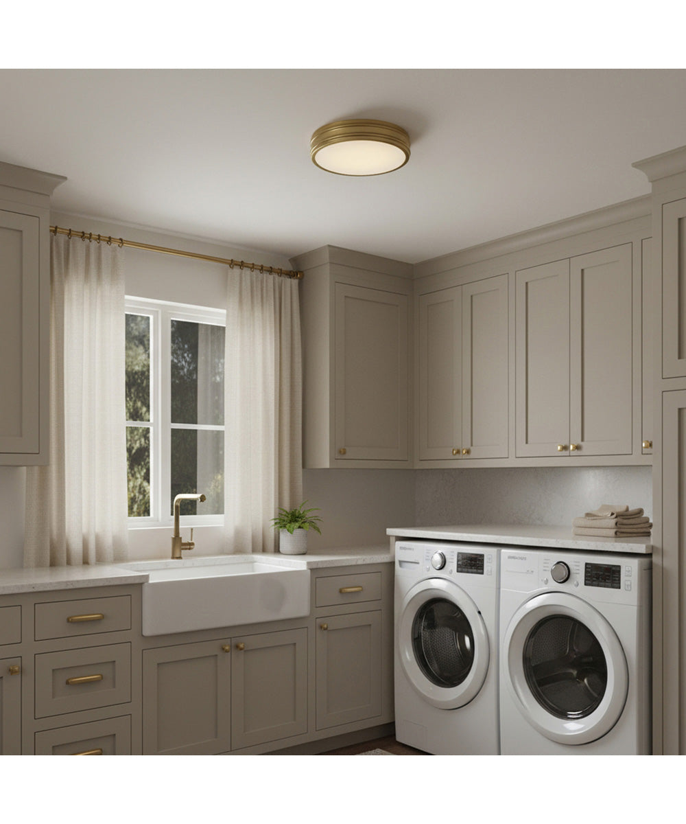 Vale 1-Light Flush Aged Brass