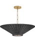 Delia 4-Light Small Convertible Chandelier in Lacquered Brass