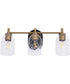 Council 3-Light Lighting Flat Black/Satin Brass