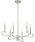 Summit 6 Light Chandelier Brushed Nickel