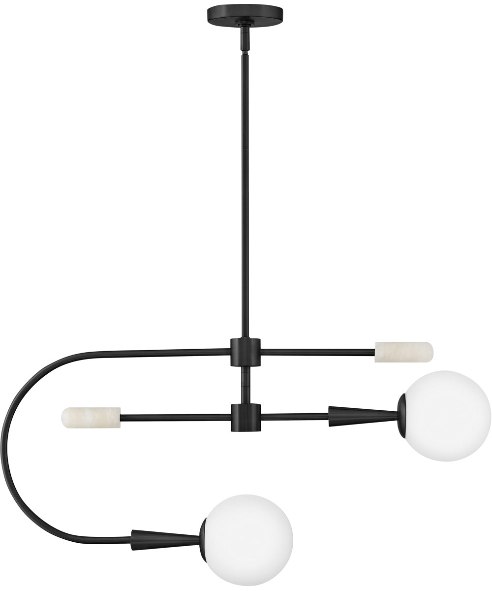 Maude 2-Light Medium Single Tier in Black