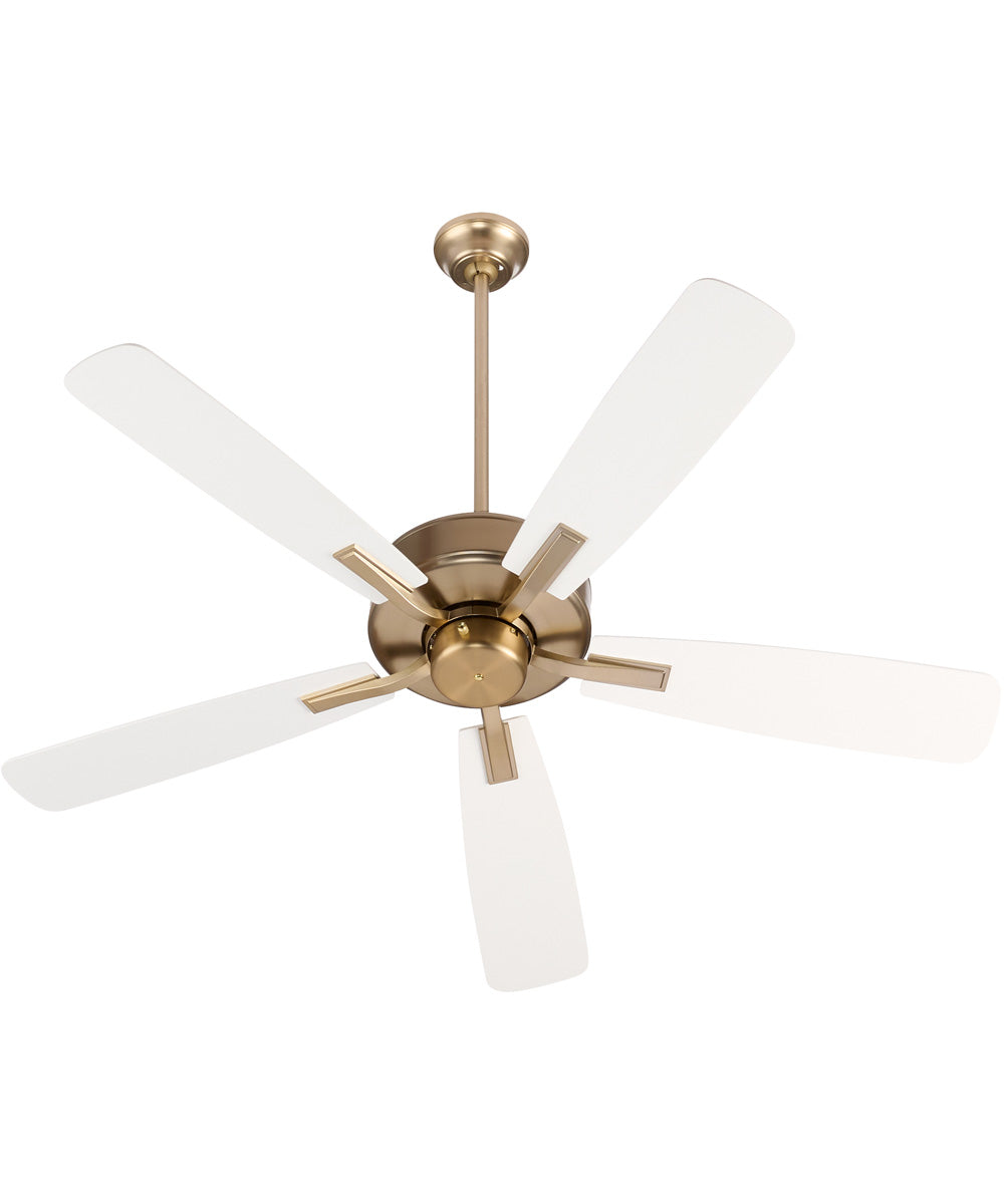 Ovation Ceiling Fan Aged Brass|Studio White