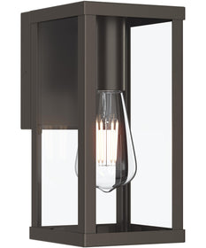 Ryle 1-Light Small Wall Lantern with Clear Glass Panels Antique Bronze