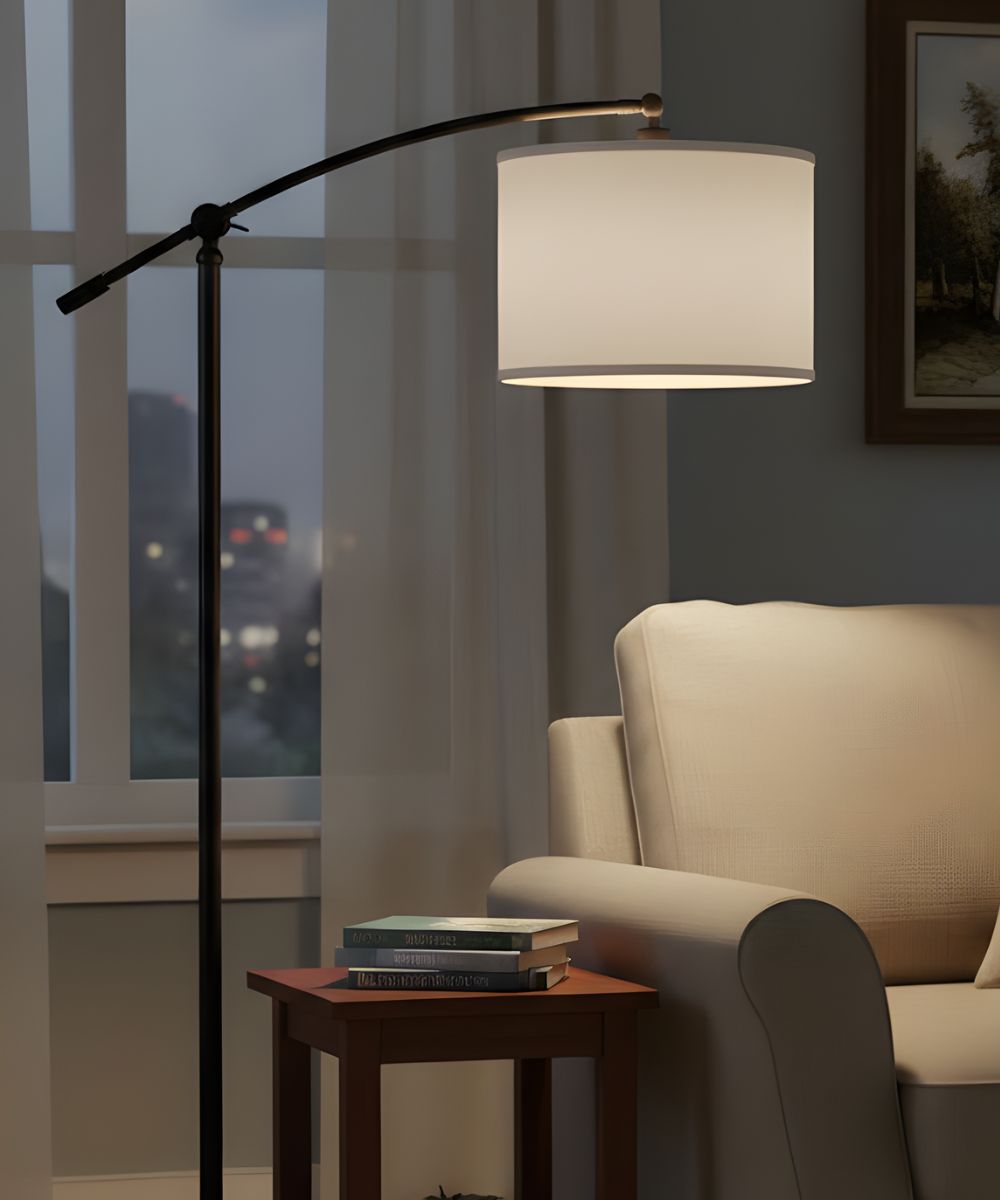 12x13x10 White Butcher Linen Drum Hardback Lampshade