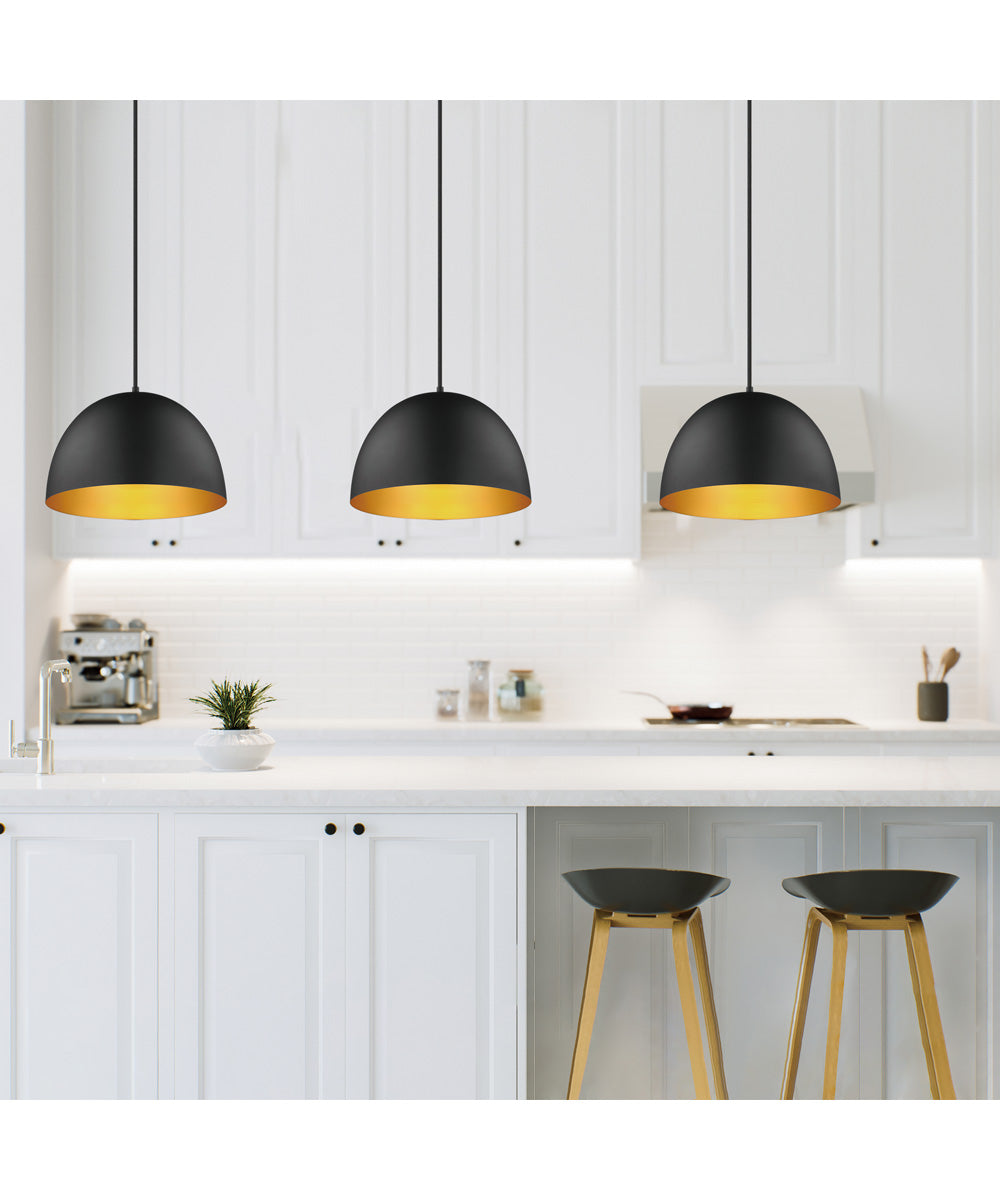 Tova 14 inch Pendant Black / Gold