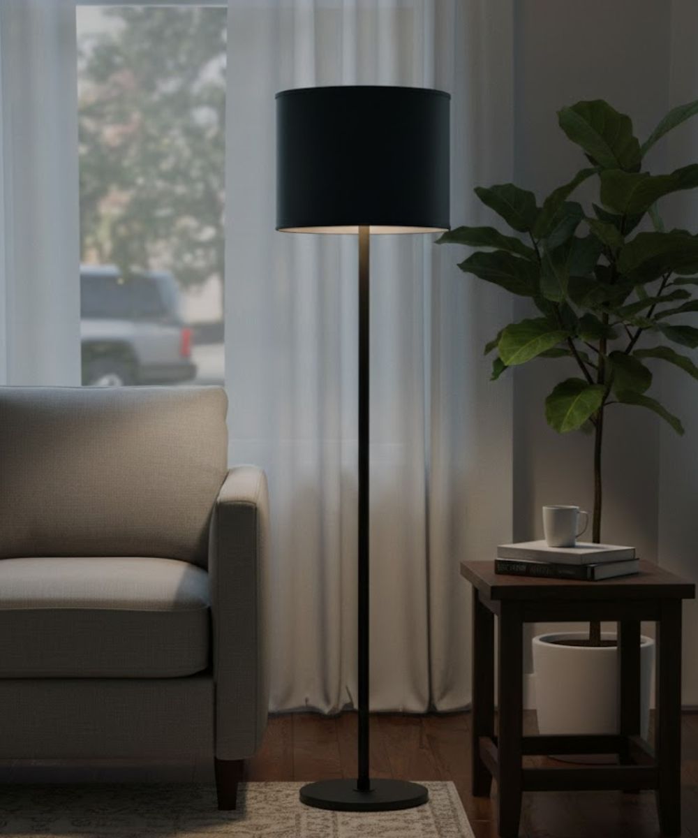 11x11x9 Black Shadow Drum Hardback Lampshade