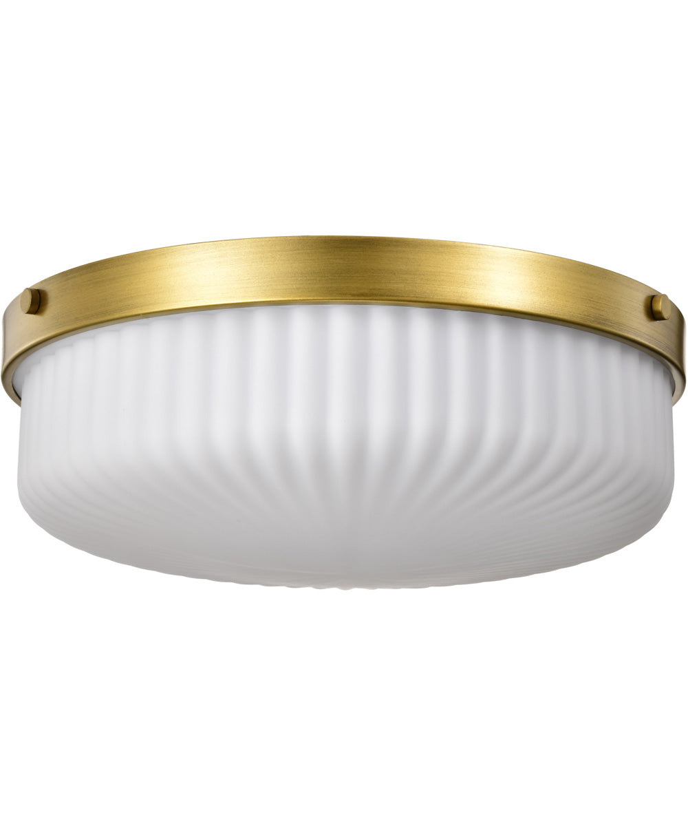 Solara 3-Light Close-to-Ceiling Natural Brass