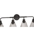 Pleated 4-Light Lighting Flat Black