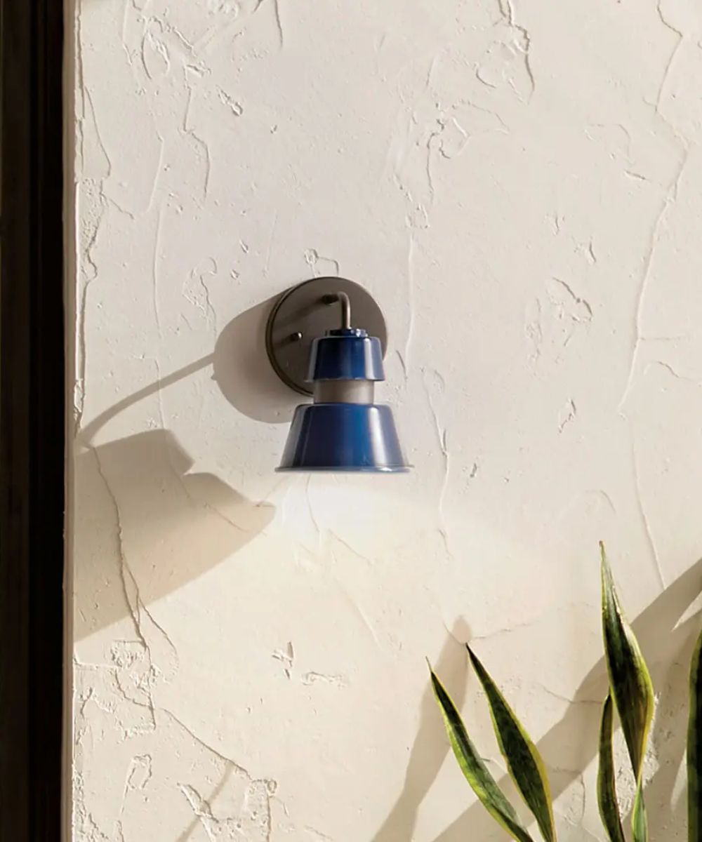 Lozano 8"H, 1-Light Catalina Blue Metal Outdoor Wall Sconce by Kichler