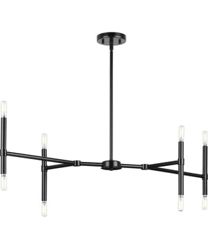Arya 8-Light Linear Chandelier Matte Black