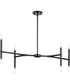 Arya 8-Light Linear Chandelier Matte Black