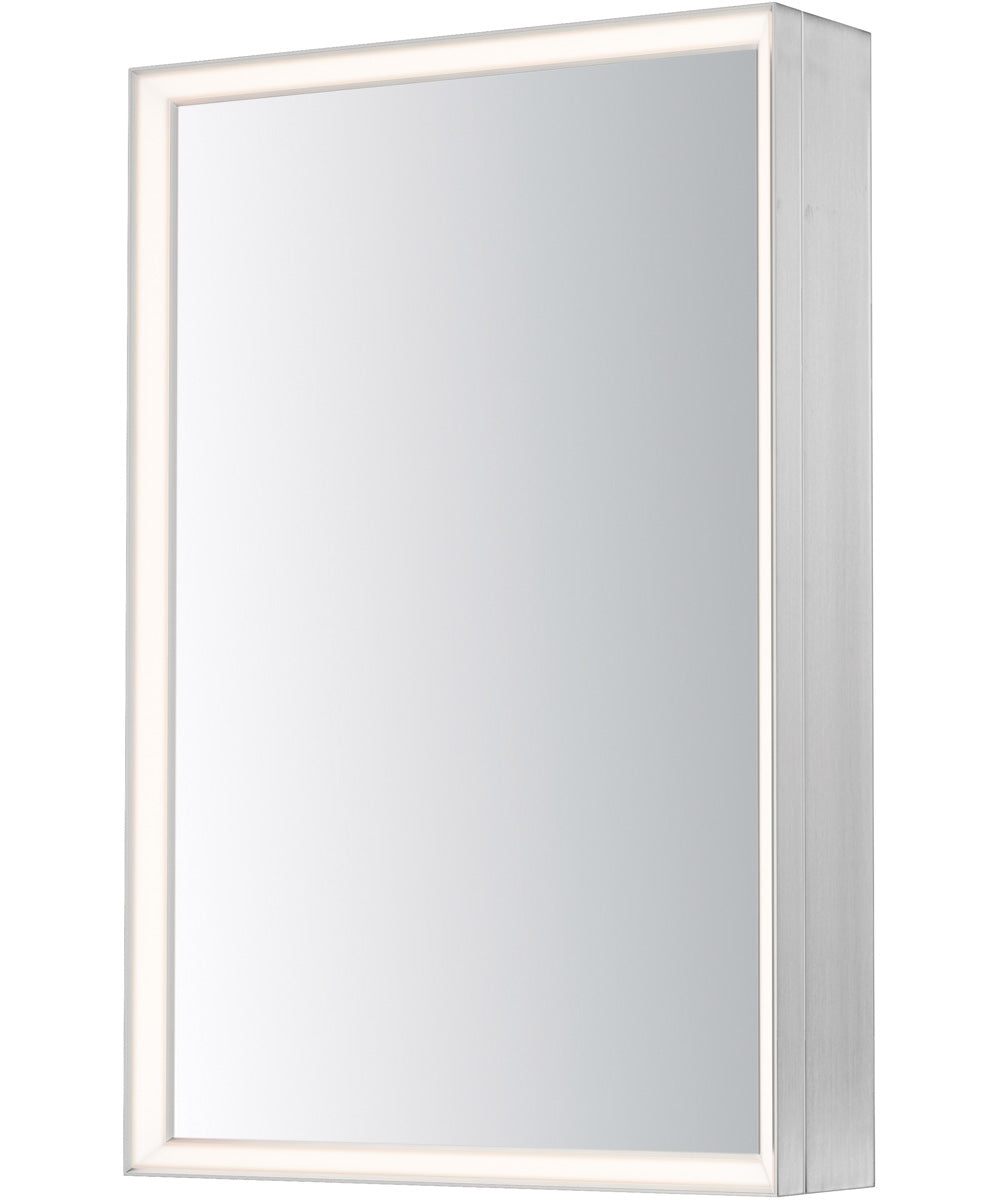 Bevel 24 inch x 36 inch Medicine Cabinet LED Mirror-3000K Satin Nickel