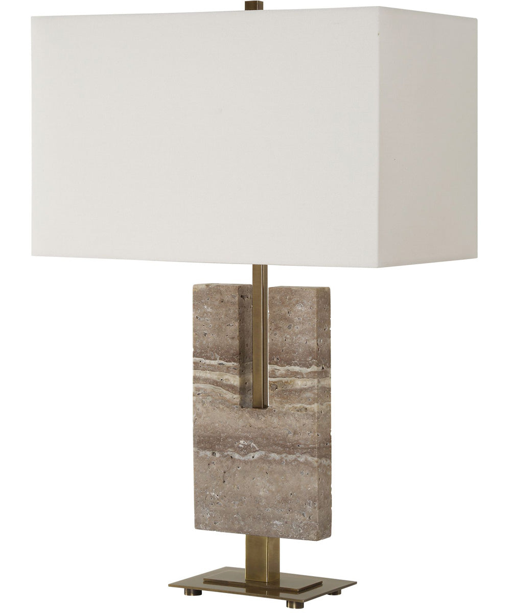 Turning Point Travertine Table Lamp