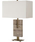 Turning Point Travertine Table Lamp