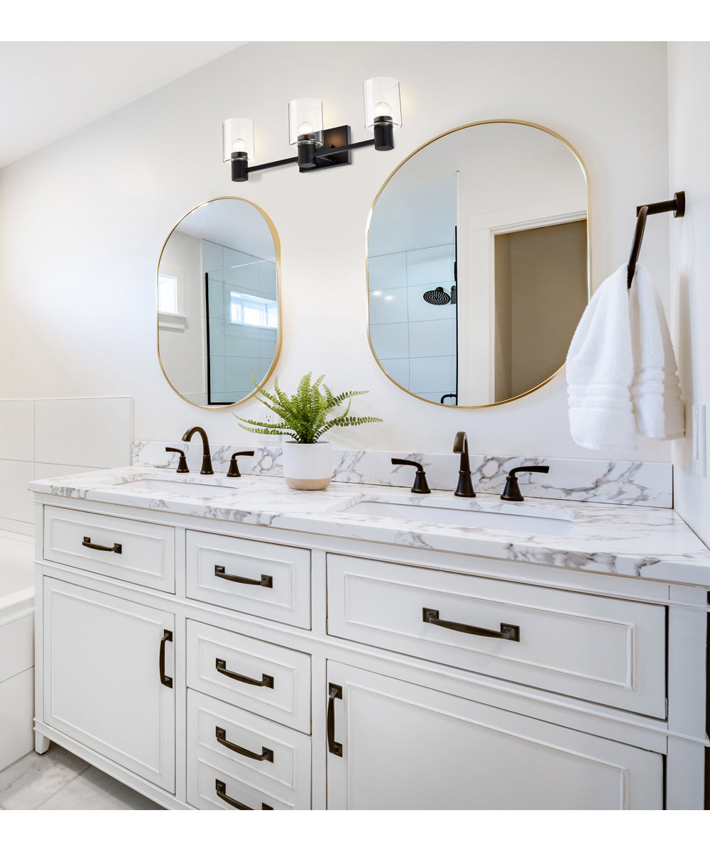 Clarksville 3-Light Vanity & Wall Matte Black