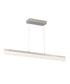 36"W 1-Light Linear Bar Ribbon LED Kitchen Island Light Fixture Brushed Nickel Finish Acrylic Shade