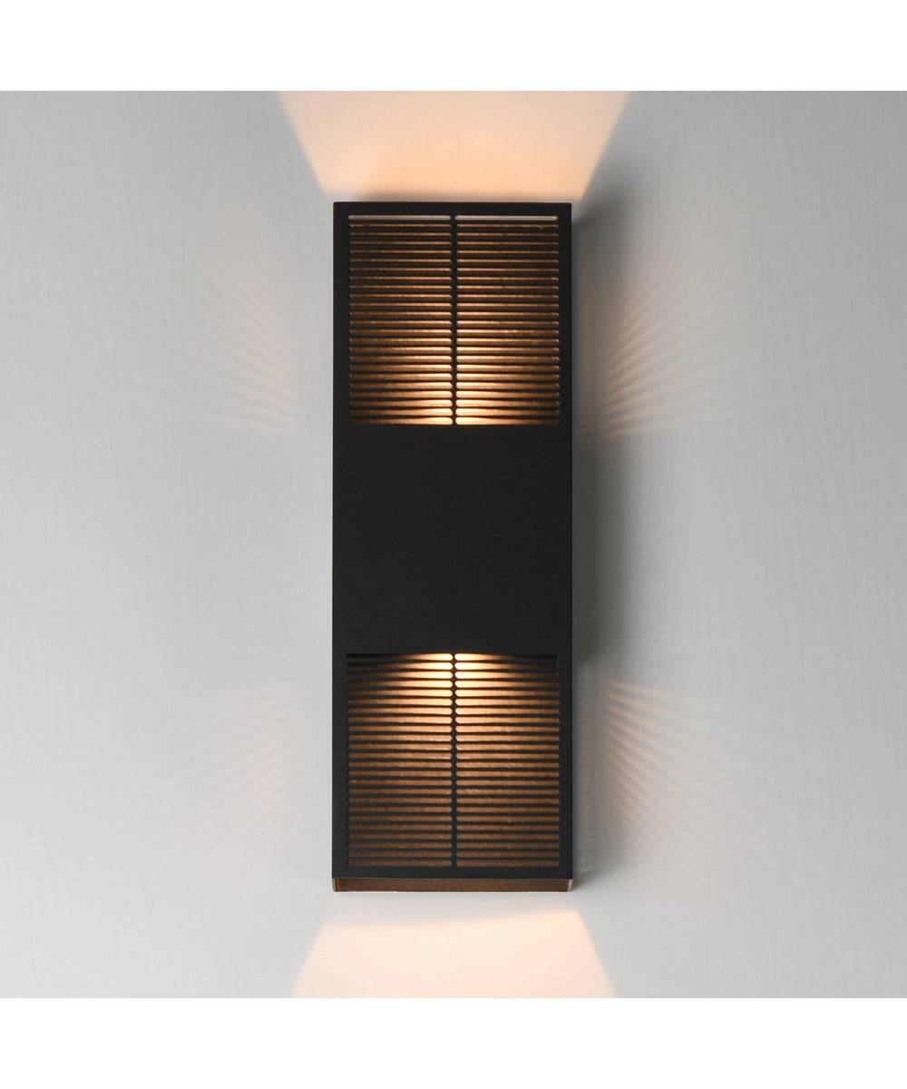 Grate 18 inch LED Outdoor Wall Sconce Black