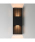 Grate 18 inch LED Outdoor Wall Sconce Black
