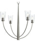 Jheni 4-Light Chandelier with Clear Glass Shades Brushed Nickel